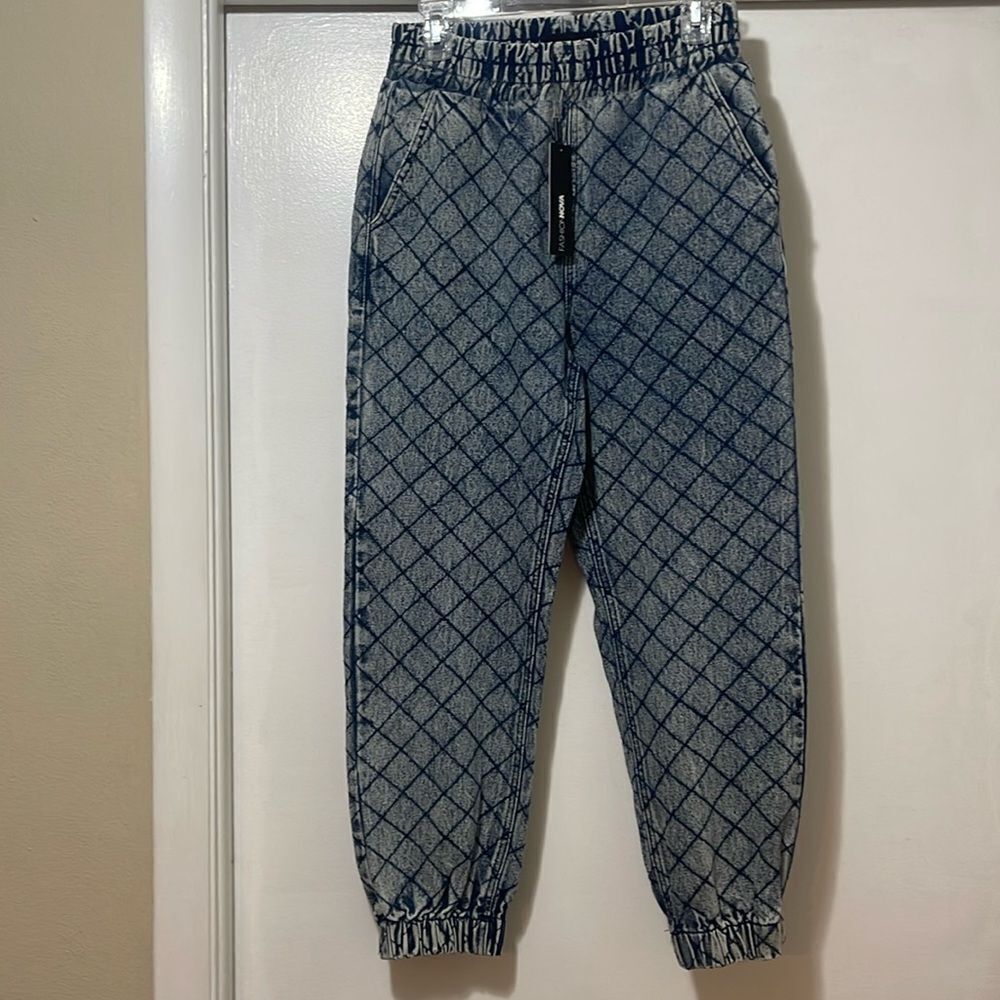 NWT fashion nova call me quilted jogger size 7